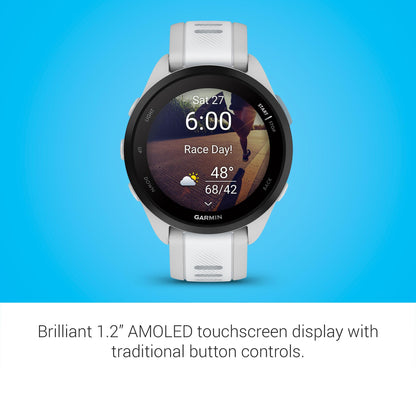 Garmin Forerunner® 165, Running Smartwatch, Colorful AMOLED Display, Training Metrics and Recovery Insights, Whitestone 🍁 All In One Marketplace Canada