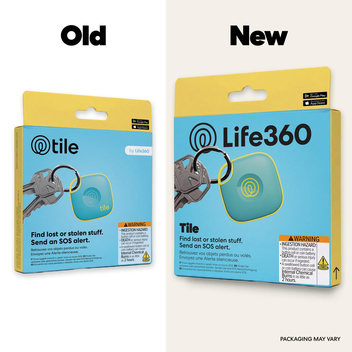 Life360 Tile - Bluetooth Tracker, Keys Finder and Item Locator for Keys, Bags and More. Phone Finder. Both iOS and Android Compatible. 1-Pack (Aqua Lemon)