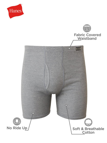 Hanes Men's 4 Pack FreshIQ Boxer Brief with ComfortSoft Waistband, Assorted, Large Hanes