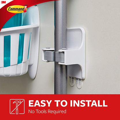 Command Broom and Mop Grippers Wall Hook, Damage Free Hanging Wall Mount Broom and Mop Holder, No Tools Household Cleaning Organizer for Living Spaces, 2 Hangers and 4 Command Strips - Available at All In One Marketplace Canada