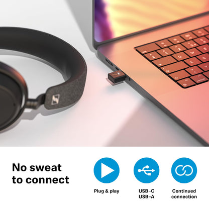 Sennheiser BTD 700 Dongle, Auracast, Low Latency, Bluetooth, USB-C, USB -A Sennheiser