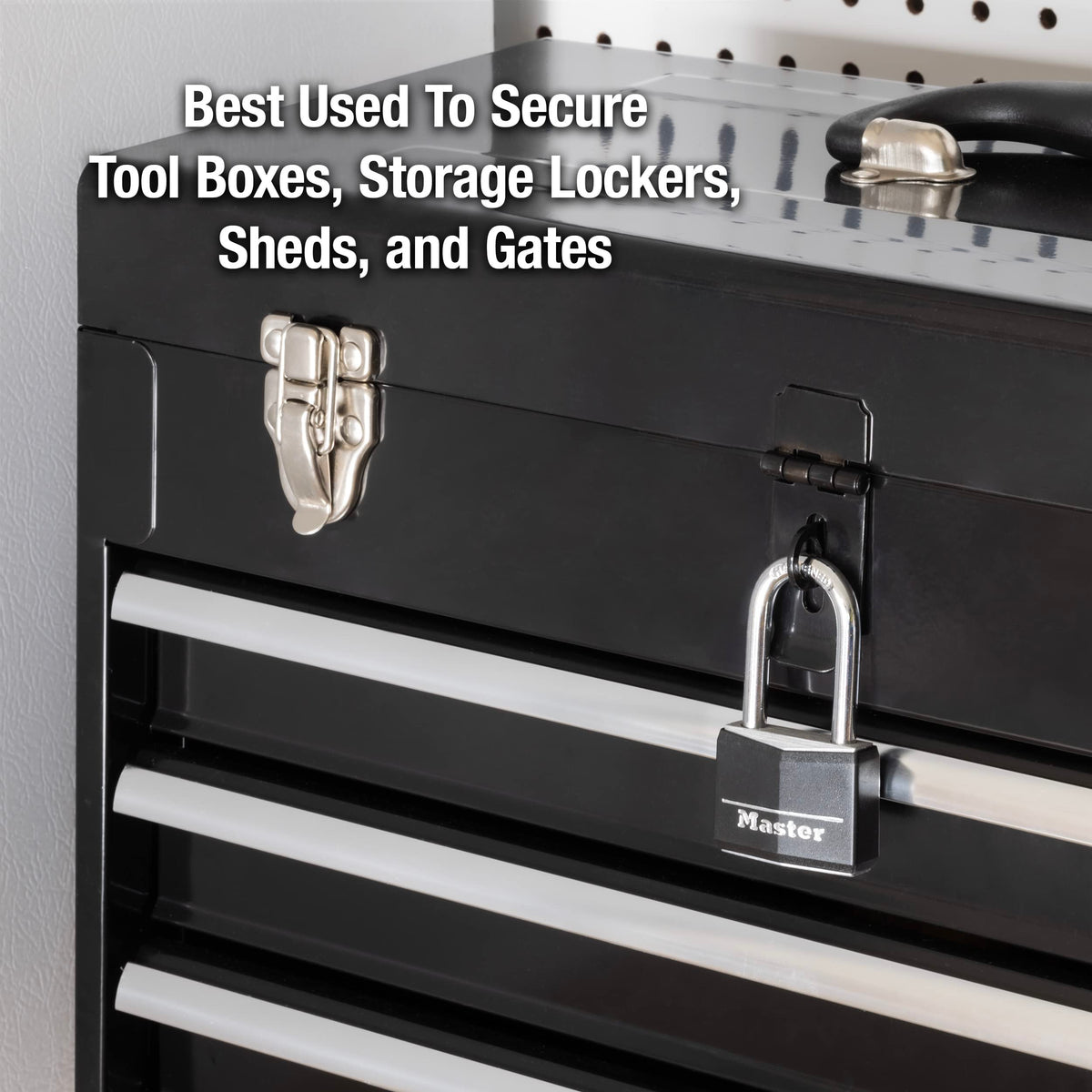 Master Lock Covered Aluminum Padlock with Key, 4 Pack Keyed Alike, Black, 141QLF