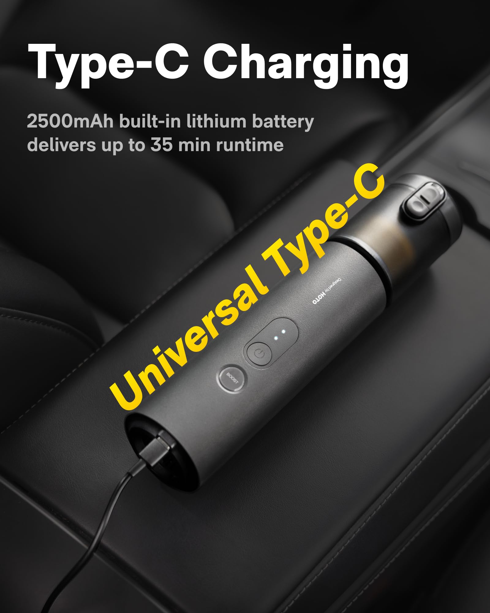HOTO Handheld Car Vacuum Cleaner Cordless, 4-in-1 Portable Mini Vacuum with 20000Pa Strong Suction, Electric Compressed Air Duster Blower for Car, Desk, Computer, Keyboard, Home, Office Cleaning - Available at All In One Marketplace Canada
