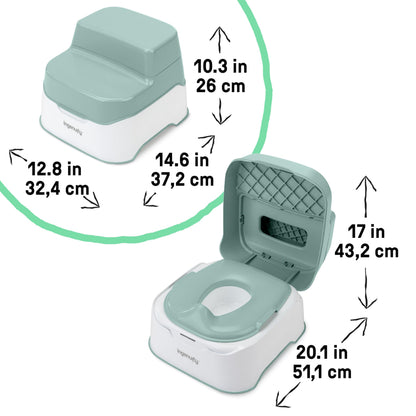 Ingenuity Prepare to Potty 3-in-1 System - Potty, Topper, Step Stool, Easy Setup, For Ages 18 Months+ 🍁 All In One Marketplace Canada