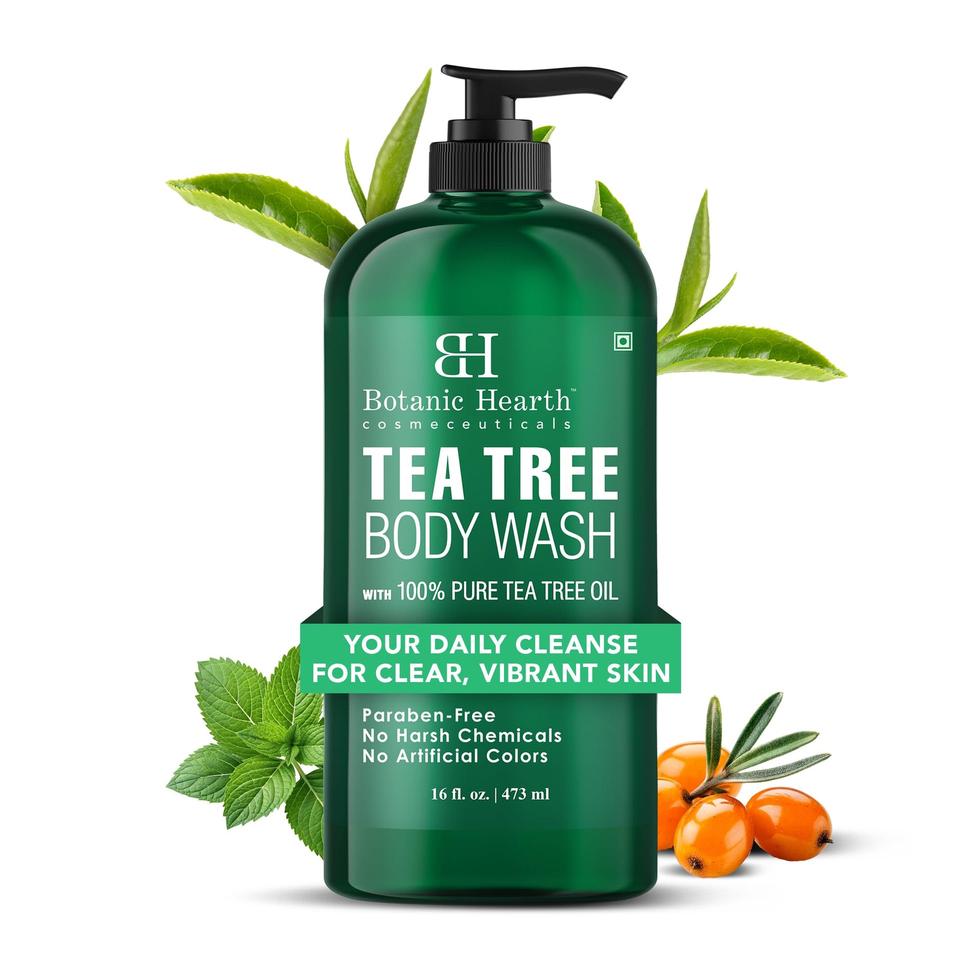 Botanic Hearth Tea Tree Body Wash | Shower Gel - 16 fl oz Helps Nail Conditions Athletes Foot Ringworms Jock Itch & Body Odor Soothes Itching & Promotes Healthy Skin and Feet Naturally Scented - Available at All In One Marketplace Canada