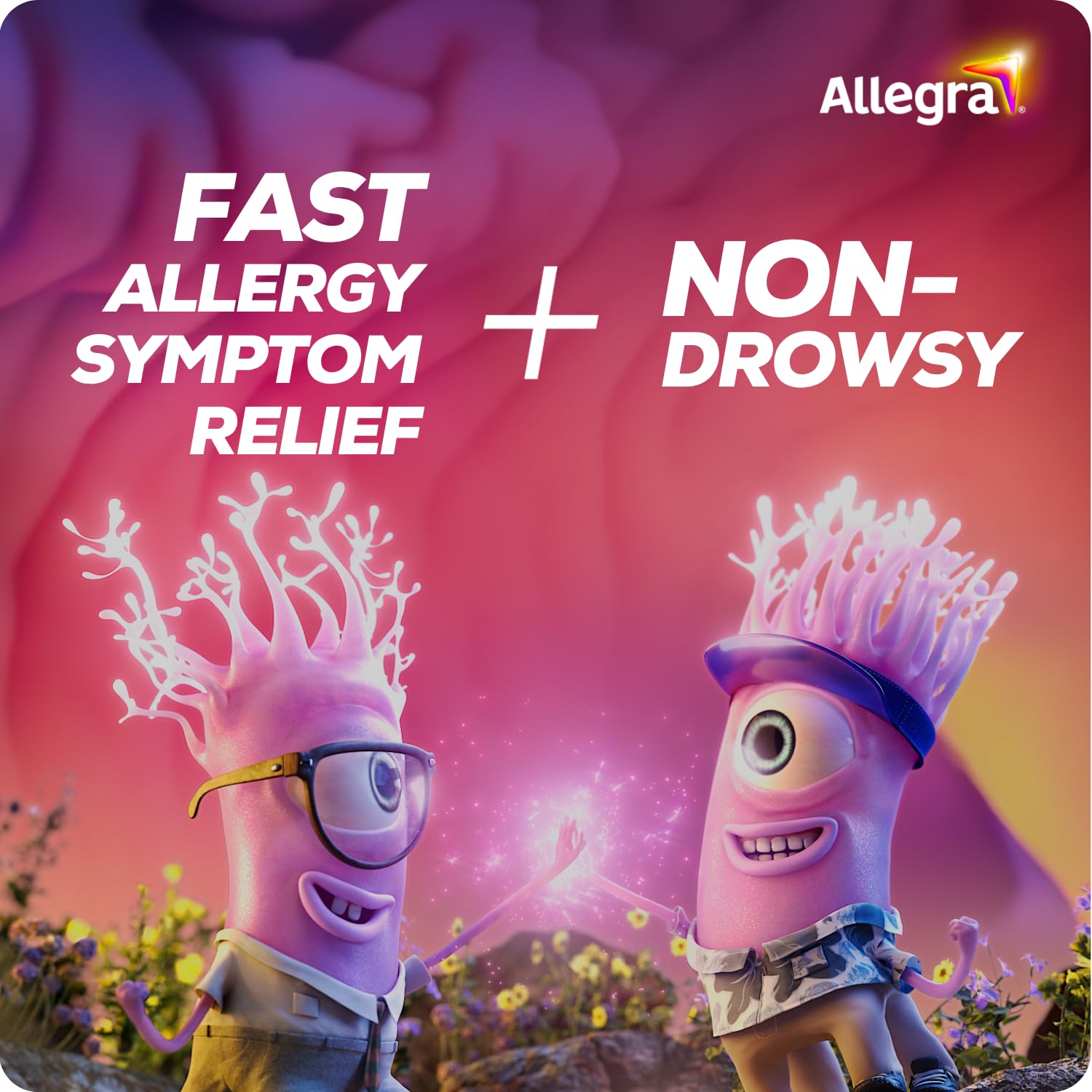 Allegra 24 Hour Allergy Medication, Non Drowsy, Fast and Effective Multi-Symptom Allergy Relief Medicine for Sneezing, Watery Eyes and Itchy Throat, Fexofenadine Hydrochloride 120 mg, 100 Tablets - Available at All In One Marketplace Canada