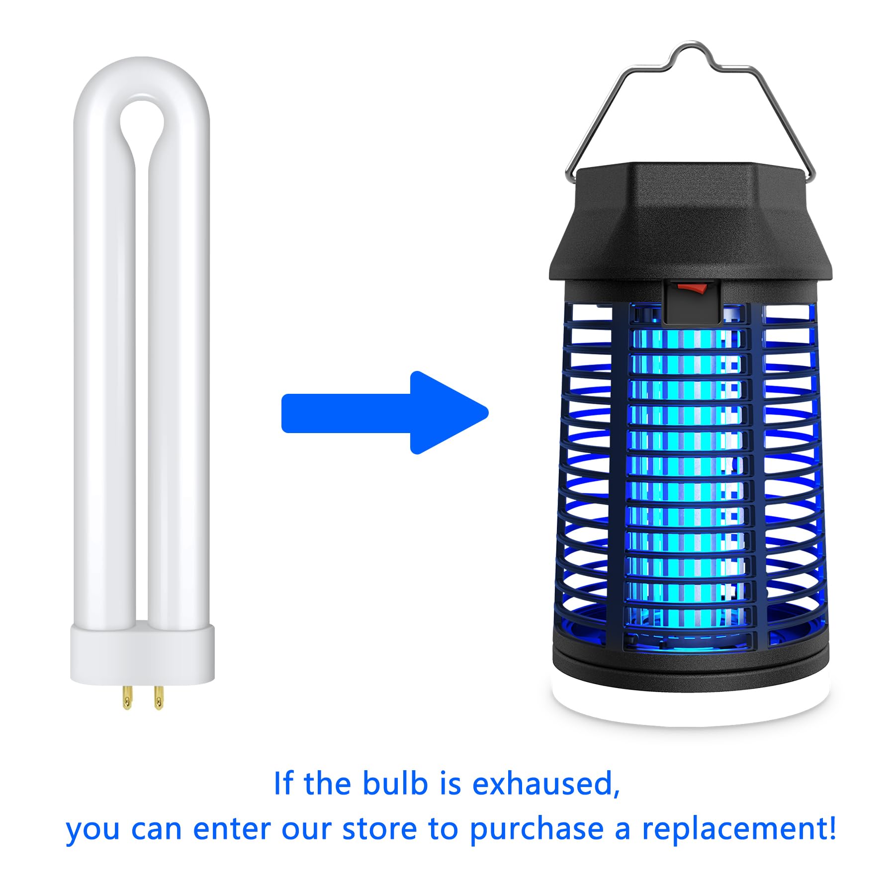 ZENLEA Bug Zapper Outdoor with LED Light, Bug Zapper Indoor, 4200V Mosquito Zapper Outdoor,Waterproof Mosquito Killer, Electric Fly Zapper Fly Traps for Camping Backyard Patio Garden, Plug-in