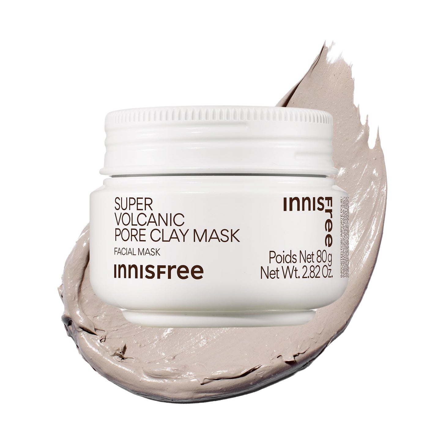 Innisfree Super Volcanic Clay Mask, Premium Korean Skincare with AHA and Natural Clusters for Deep Pore Detox, Gentle Exfoliation, Oil Control innisfree