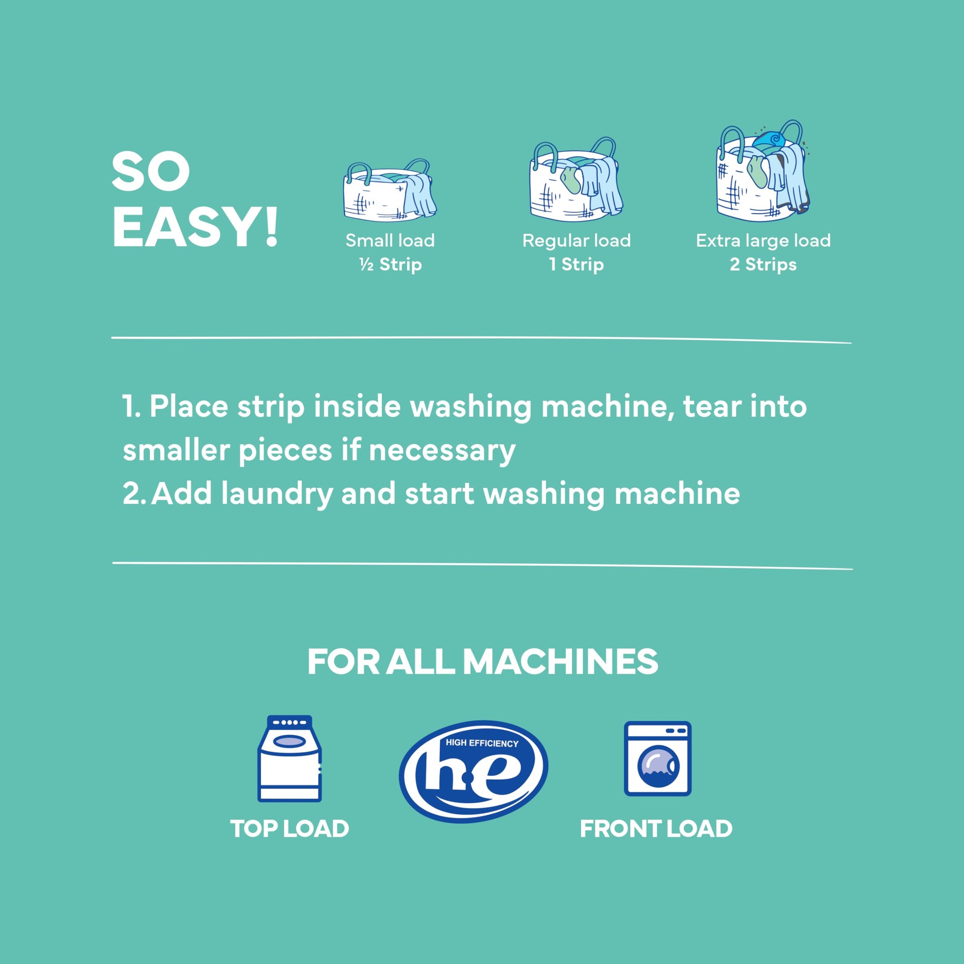 Tru Earth Compact Dry Laundry Detergent Sheets, Unscented - Up to 128 Loads (64 Sheets) - Paraben-Free - Original Eco-Strip Liquidless Laundry Detergent, Travel Laundry Sheets