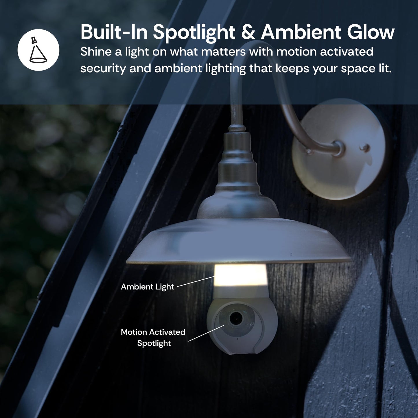 Luna Light Bulb Security Camera Wireless, 360° Pan Tilt Camera, Color Night Vision, LED Bulb & Spotlight, 2.4GHz 5GHz WiFi 6, Indoor Outdoor Porch Camera - Available at All In One Marketplace Canada