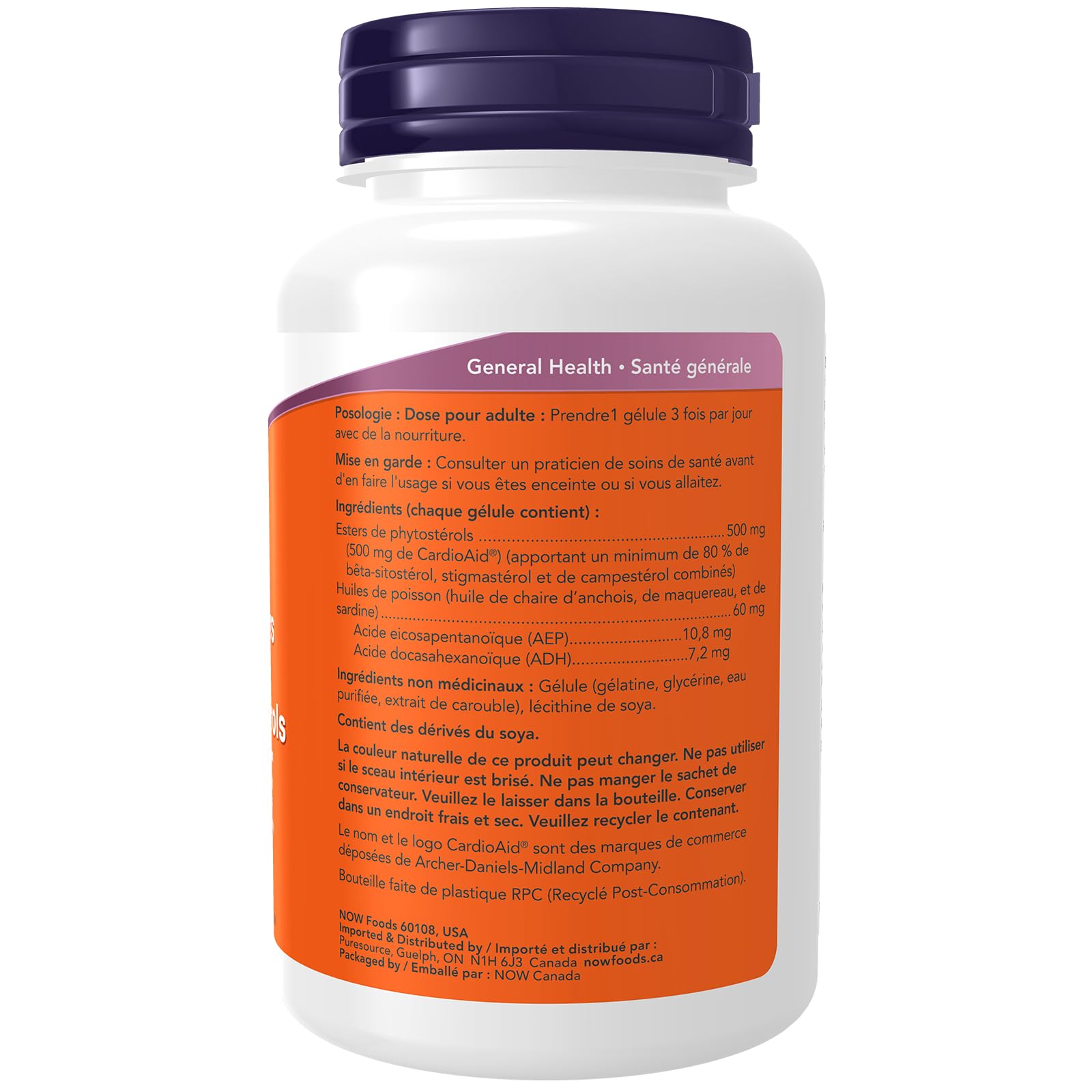 NOW Supplements, Beta-Sitosterol Plant Sterols with CardioAid-S Plant Sterol Esters and Added Fish Oil, 90 Softgels - Available at All In One Marketplace Canada