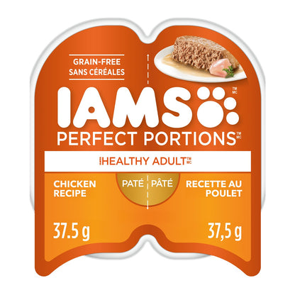 IAMS Perfect PORTIONS Adult Wet Cat Food, Chicken Flavour, 75g (24 Pack) IAMS