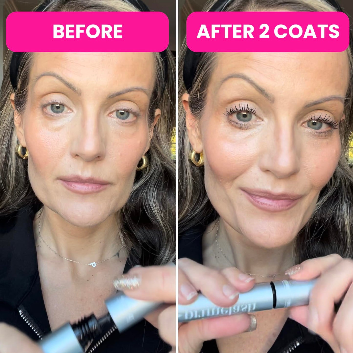 Prime Prometics PrimeLash Mascara for Women over 50 – Volumizing, Incredible Length in 2 Coats – Long-Stay, Zero Clumps, Hypoallergenic (Black) - Available at All In One Marketplace Canada