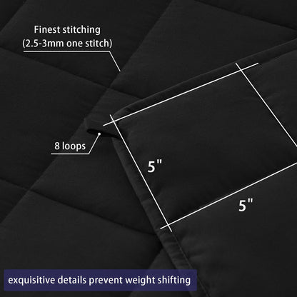Weighted Blanket for Adults(20lbs,60"×80",Black) Queen Size for 190-210Ibs 🍁 All In One Marketplace Canada