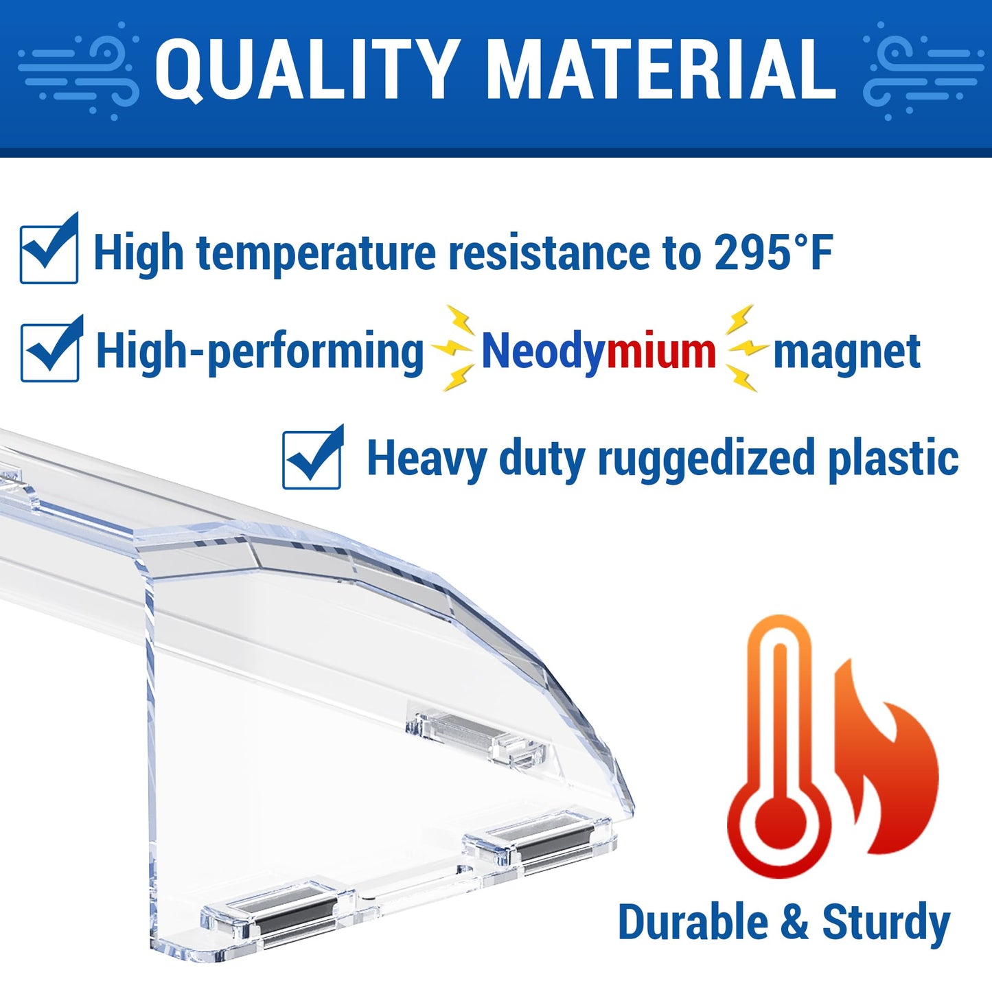 Heat&Air Vent Deflector,Adjustable Between 8’’ to 15’’,Heat Resistant Magnetic Floor Vent deflectors/ac Vent Deflector/Ceiling Vent deflector-2PACK
