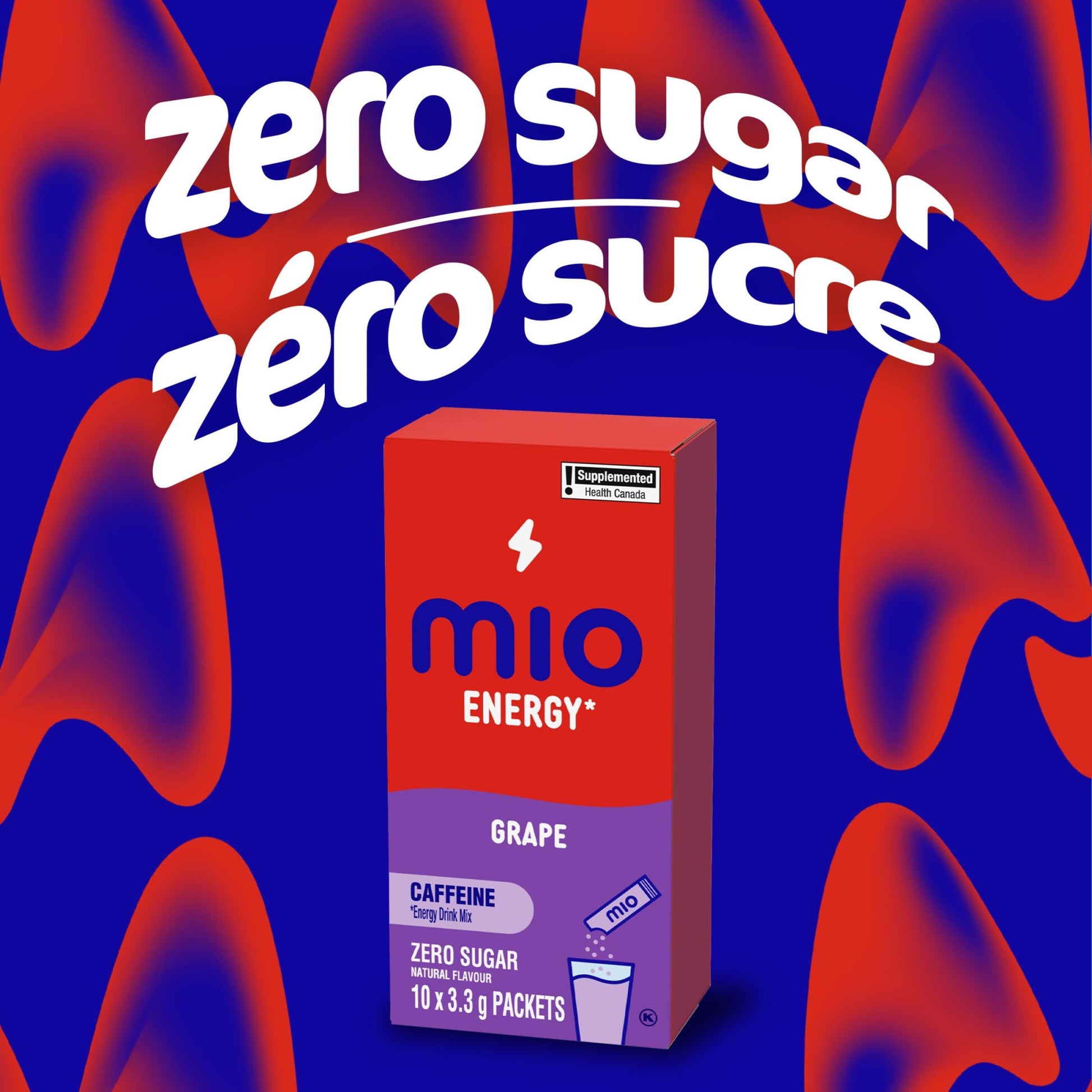mio Energy Grape Energy Drink Mix, 80 per Case, 8 Boxes of 10 Packets Mio Energy