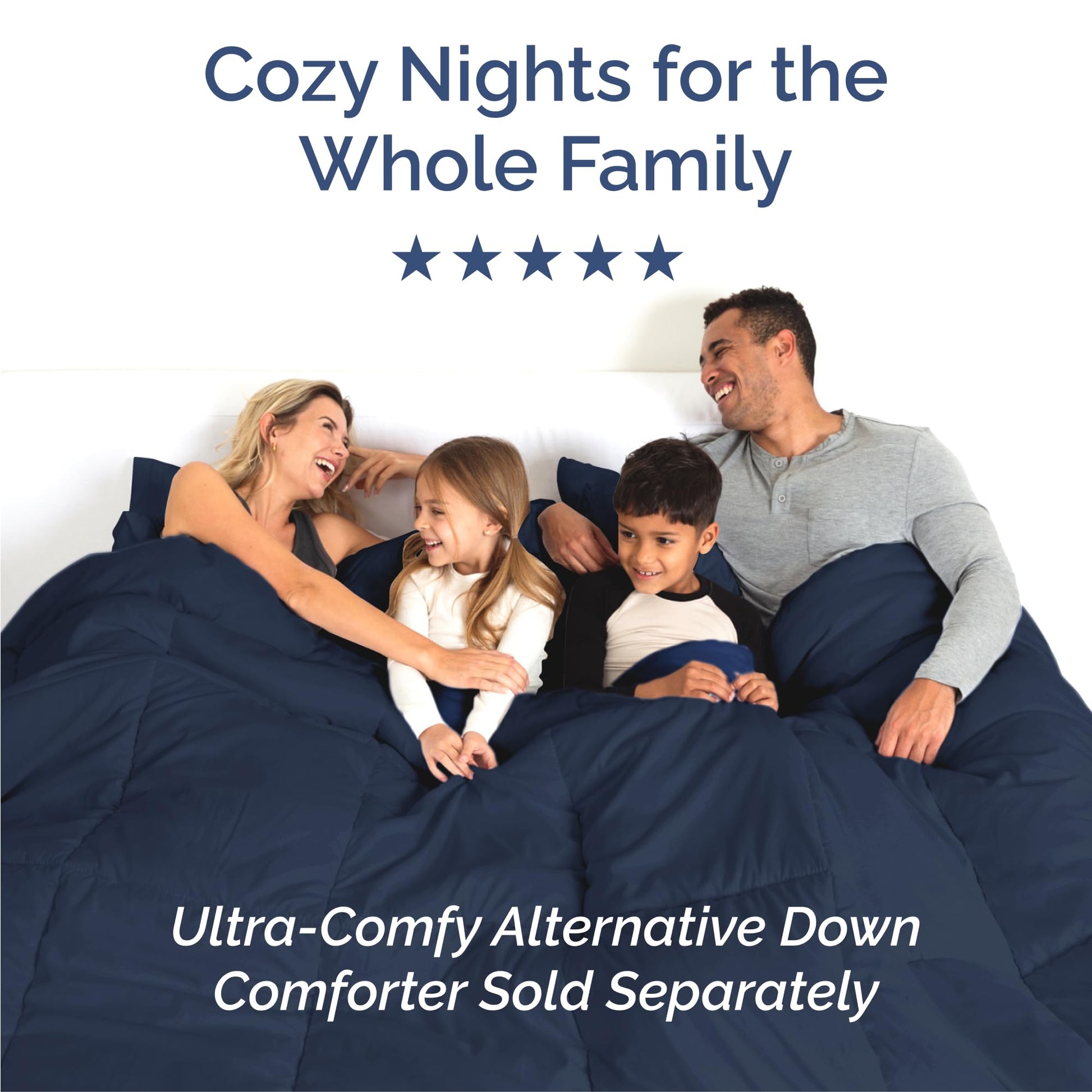 King Size 4 Piece Sheet Set - Comfy Breathable & Cooling Sheets - Hotel Luxury Bed Sheets for Women & Men - Deep Pockets, Easy-Fit, Extra Soft & Wrinkle Free Sheets - Navy Blue Oeko-Tex Bed Sheet Set