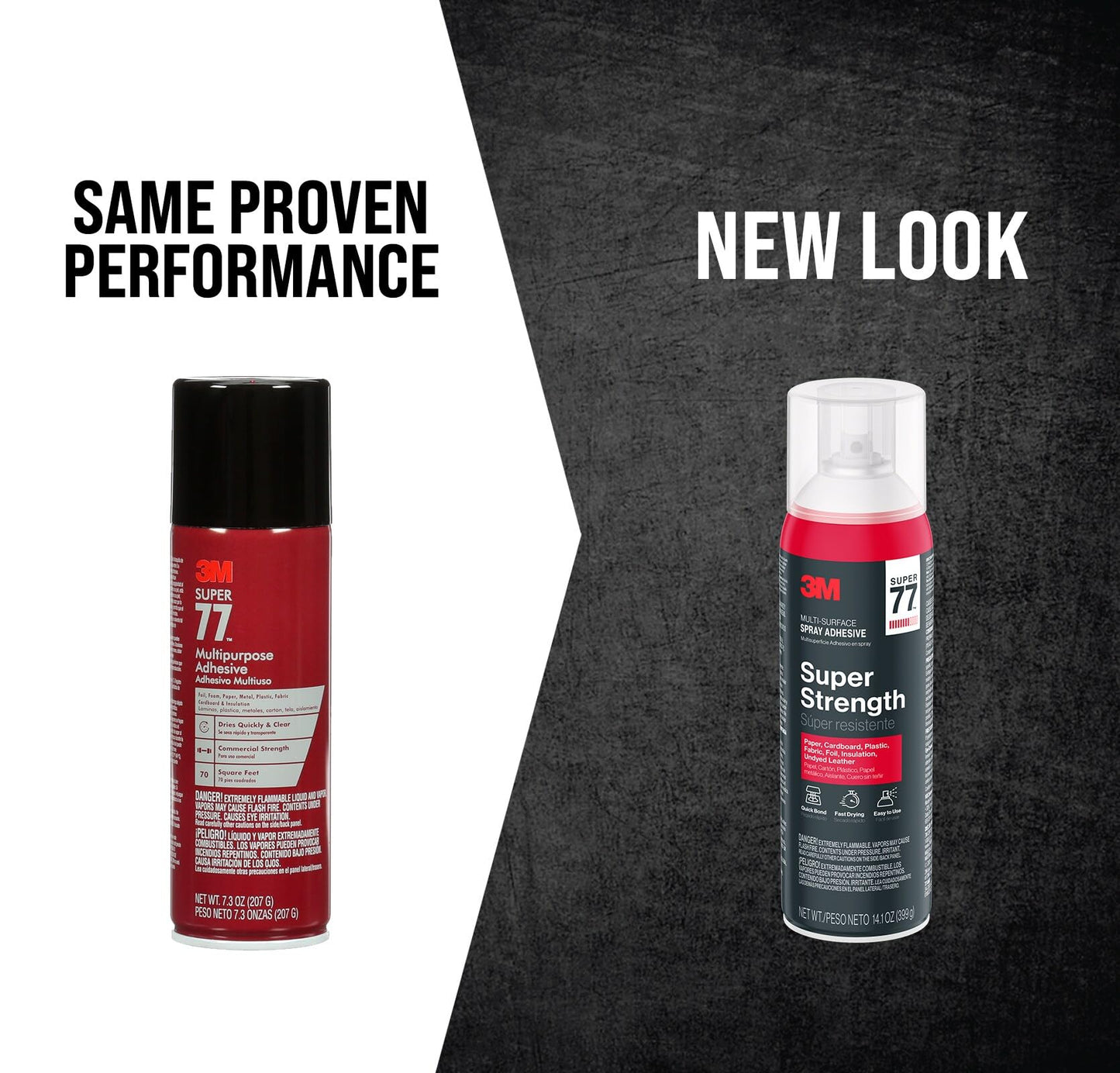 3M Super 77 Multi-Surface Spray Adhesive, 14.1 oz., Low VOC, Quick Bond, Fast Drying, Clear Finish for Foil, Foam, Paper, Metal, Plastic, Fabric, and Cardboard (77-NAT-EF) - Available at All In One Marketplace Canada