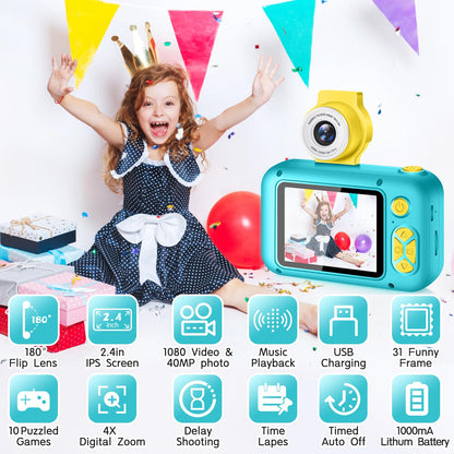 ARNSSIEN Kids Camera with Video,180°Flip Lens,2.4" Selfie Camera for Kids 🍁 All In One Marketplace Canada