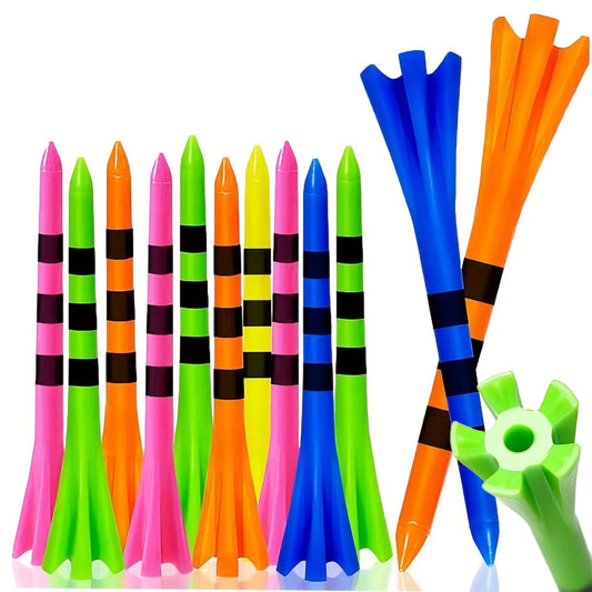 SWINGTEK 120 Pack Plastic Golf Tees,Contain 100 pcs 3-1/4 Inch Unbreakable Long Tees and 20 Short Tees,Mixed Color,Frictional Resistance Reduction - Available at All In One Marketplace Canada
