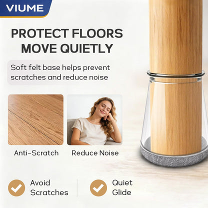 Chair Leg Floor Protectors 24PCS Furniture Sliders for Hardwood Floors, Silicone Chair Leg Protectors for Protecting Floors from Scratches and Noise, Fit:8/16" to 15/16" (13-23mm)