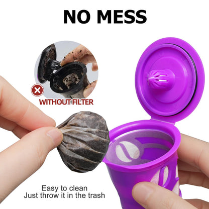 300 Count Fanativita K Cup Coffee Filters Disposable, Compatible with All Reusable K Cups (White) - Available at All In One Marketplace Canada