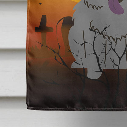 Drapeau de maison Caroline's Treasures BB4405CHF Halloween Chow Chow en toile bleue, grand format, multicolore
