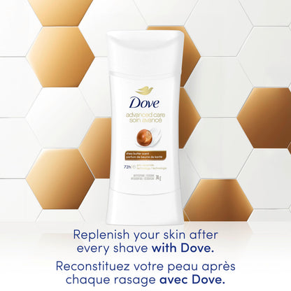 Dove Advanced Care Antiperspirant Stick for women Shea Butter for 48-Hour Protection, Cruelty-Free Women's Antiperspirant, 74g (Pack of 3) - Available at All In One Marketplace Canada