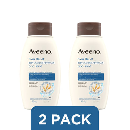 Aveeno Skin Relief Body Wash with Colloidal Oatmeal, pack of 2 🍁 All In One Marketplace Canada