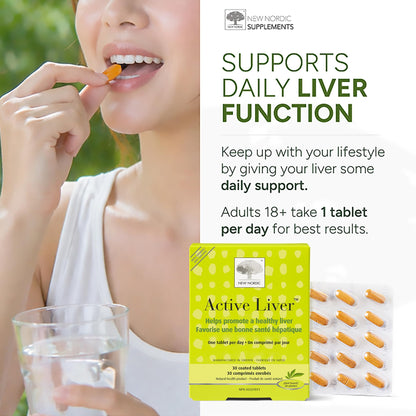 New Nordic Active Liver Milk Thistle Tablets, Liver Support, 30 Day Supply New Nordic