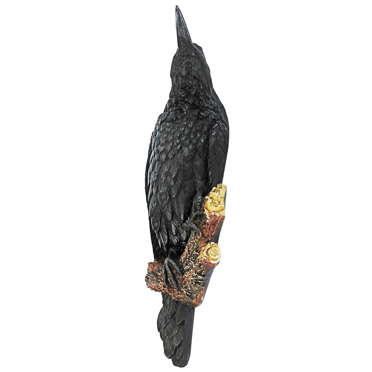 Design Toscano The Raven's Perch Halloween Gothic Decor Wall Sculpture, 46 cm, Polyresin, Full Color