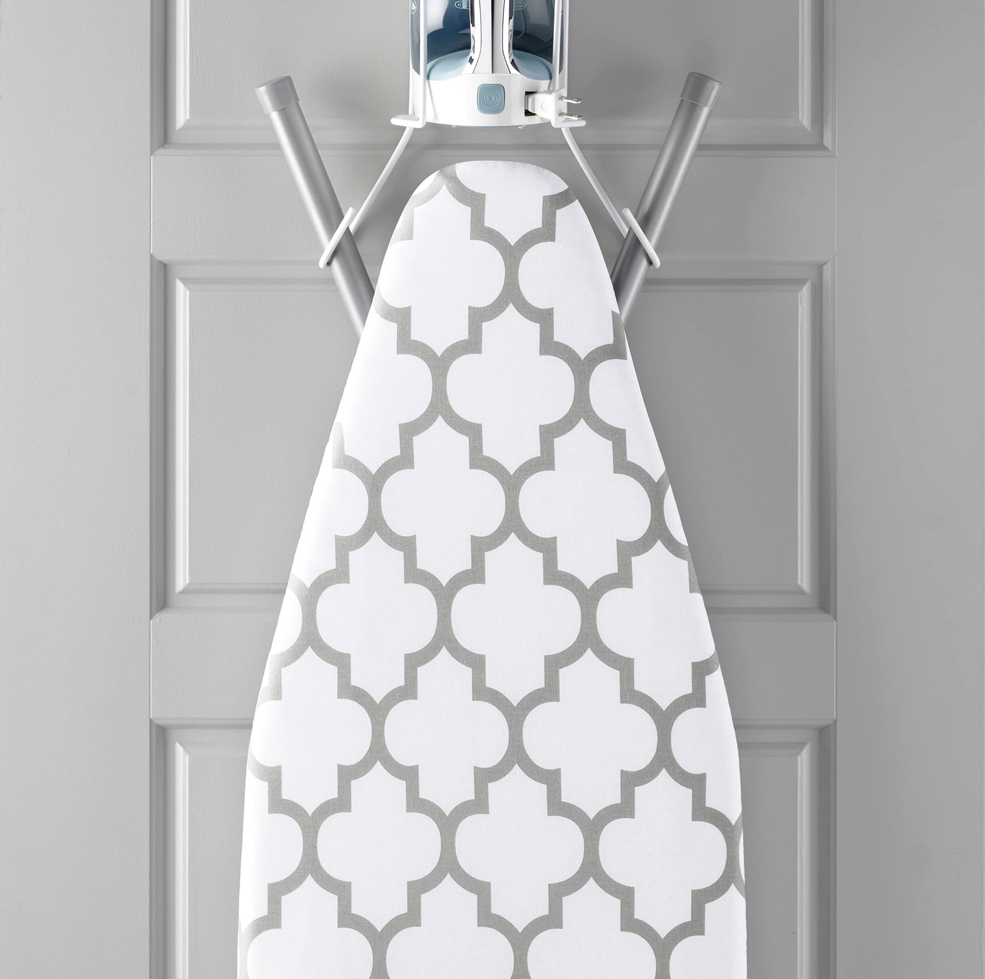 Whitmor Deluxe Ironing Board Cover and Pad (Ironing board not included) - Medallion Grey WHITMOR
