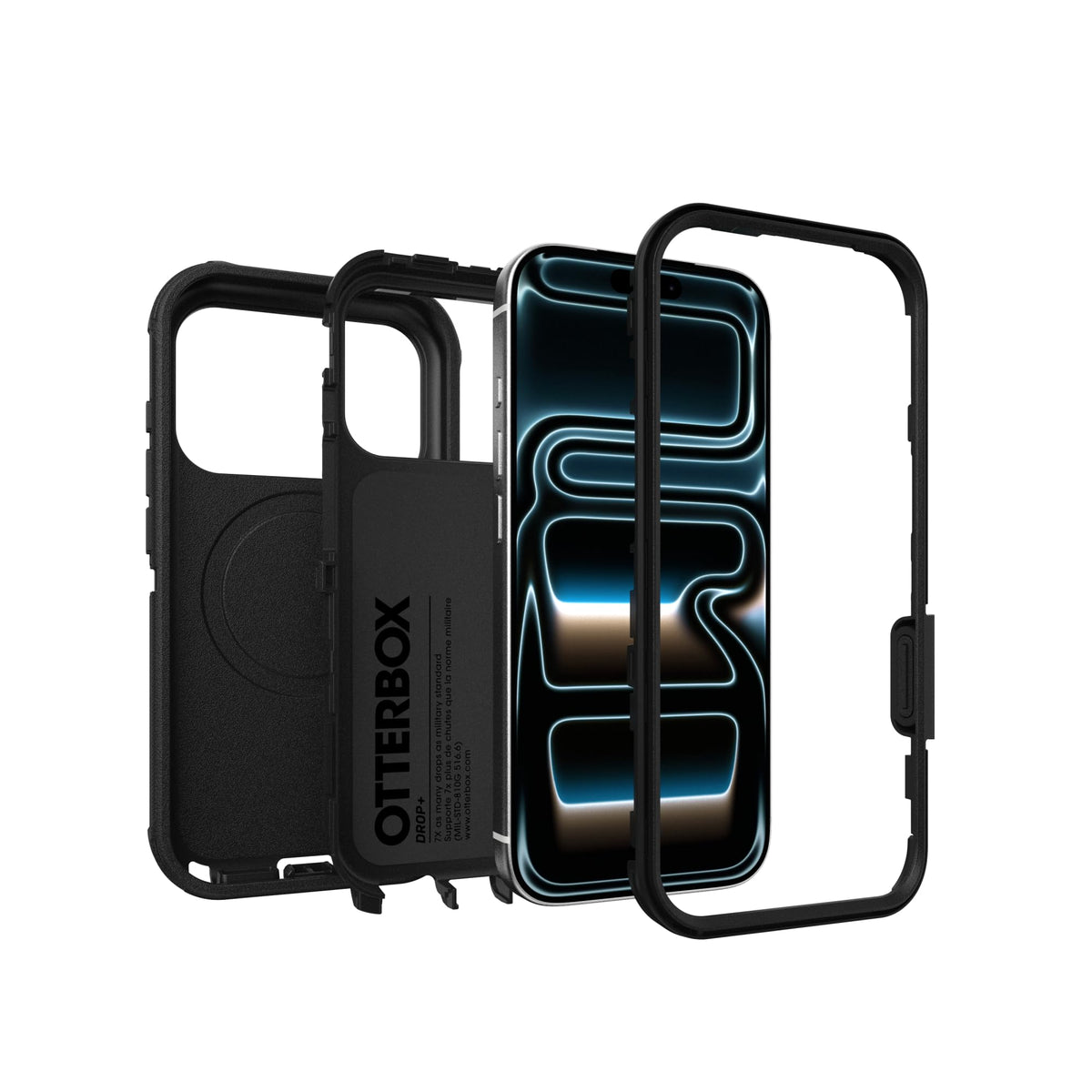 OtterBox iPhone 18/17 Pro Defender Pro Series Case - Black - Tough, Rugged & Durable iPhone Case, Snaps on MagSafe