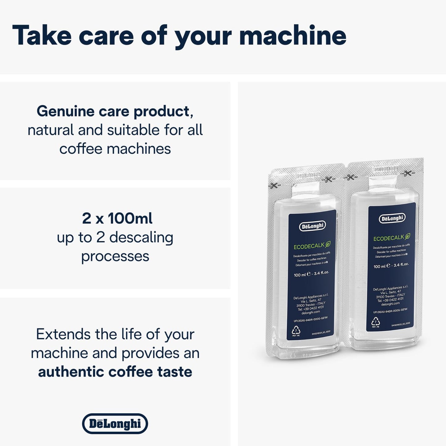 De'Longhi EcoDescaler Mini 2x100ml De'Longhi