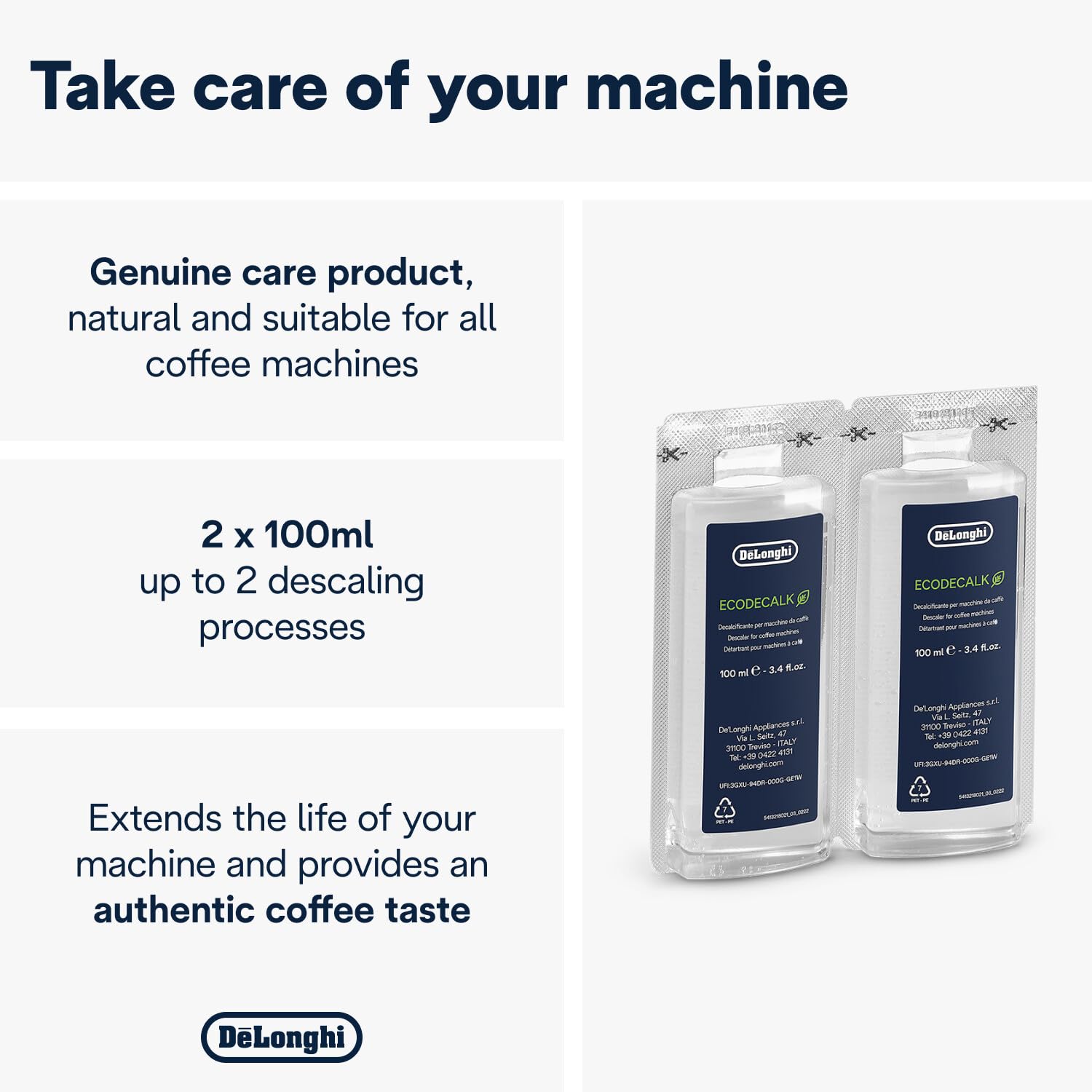 De'Longhi EcoDescaler Mini 2x100ml De'Longhi