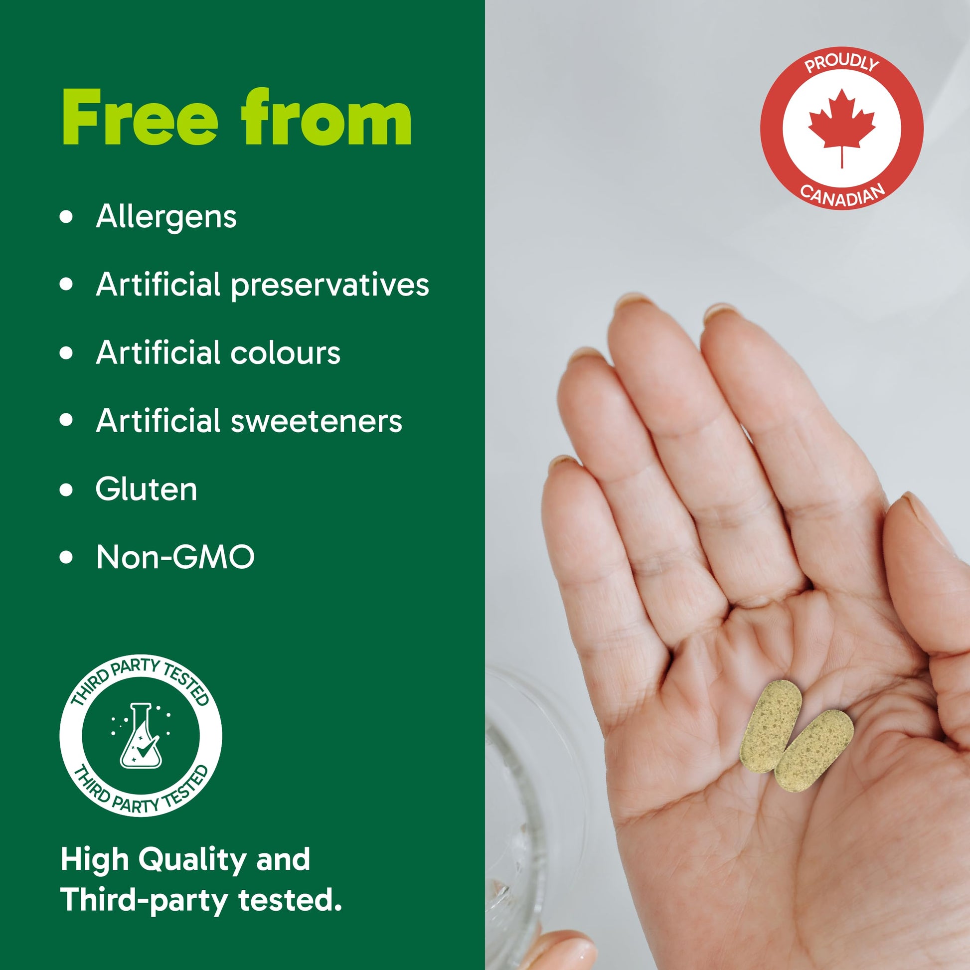 Organika Canadian-Made Quercetin with Bromelain- High Availability, Immune System Support, Allergy and Inflammation Support- 60tabs - Available at All In One Marketplace Canada
