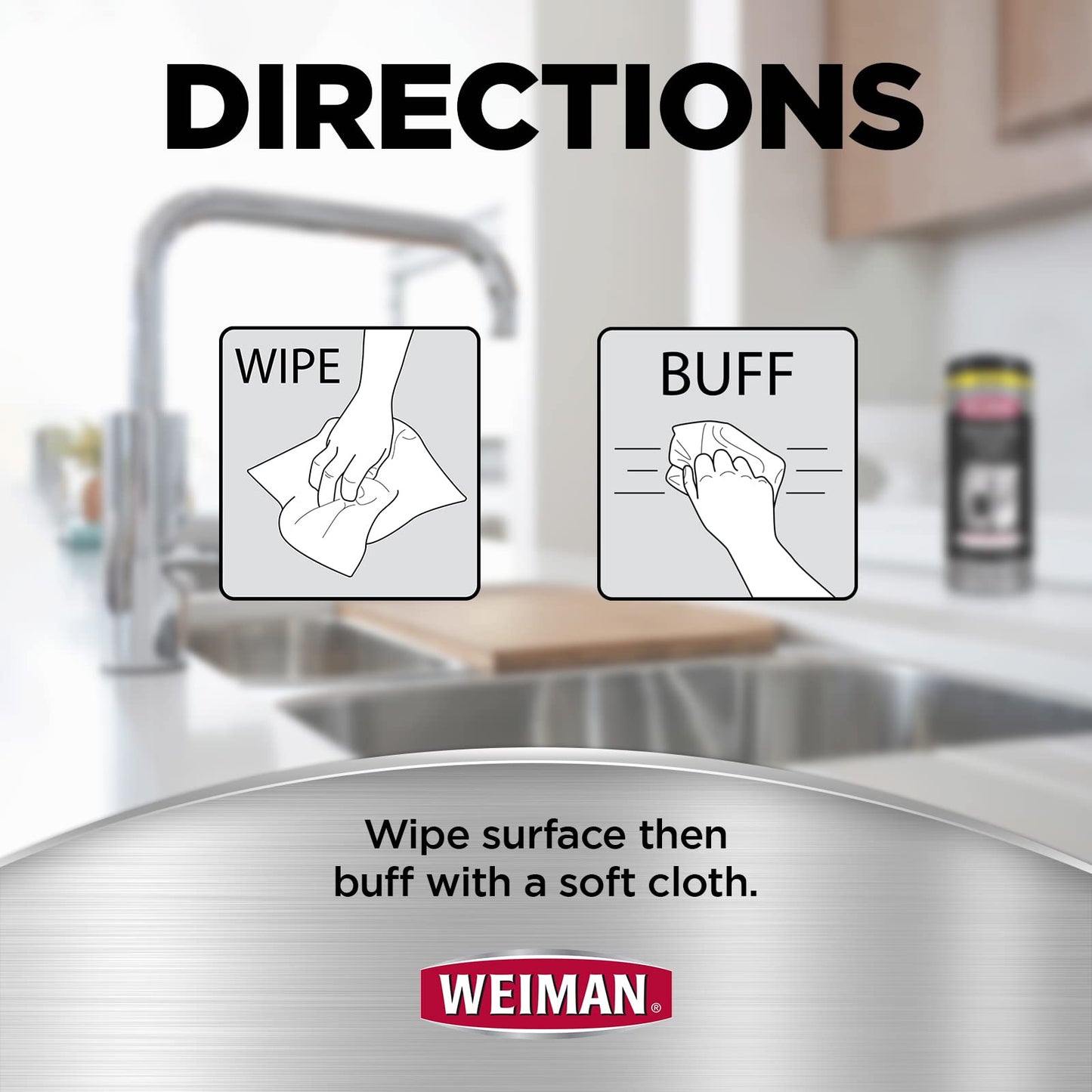 Weiman Stainless Steel Wipes, 30 ct-2 pk - Available at All In One Marketplace Canada