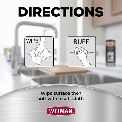 Weiman Stainless Steel Wipes, 30 ct-2 pk - Available at All In One Marketplace Canada