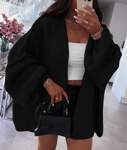 PRETTYGARDEN Womens Open Front Oversized Cardigan Sweaters Black 🍁 All In One Marketplace Canada