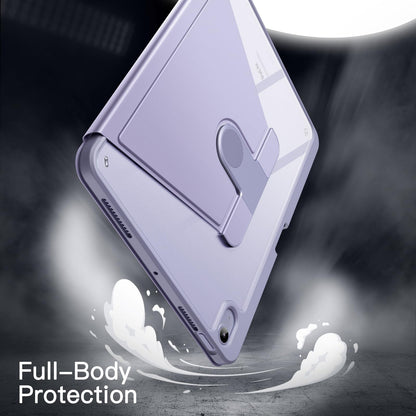 JETech Rotating Case ONLY for iPad Air 11-Inch M4/M3/M2 (2026/2025/2024), iPad Air 5/4 (2022/2020 5th/4th Generation 10.9-Inch), 360 Degree Rotation Protective Stand Cover Clear Back (Purple)