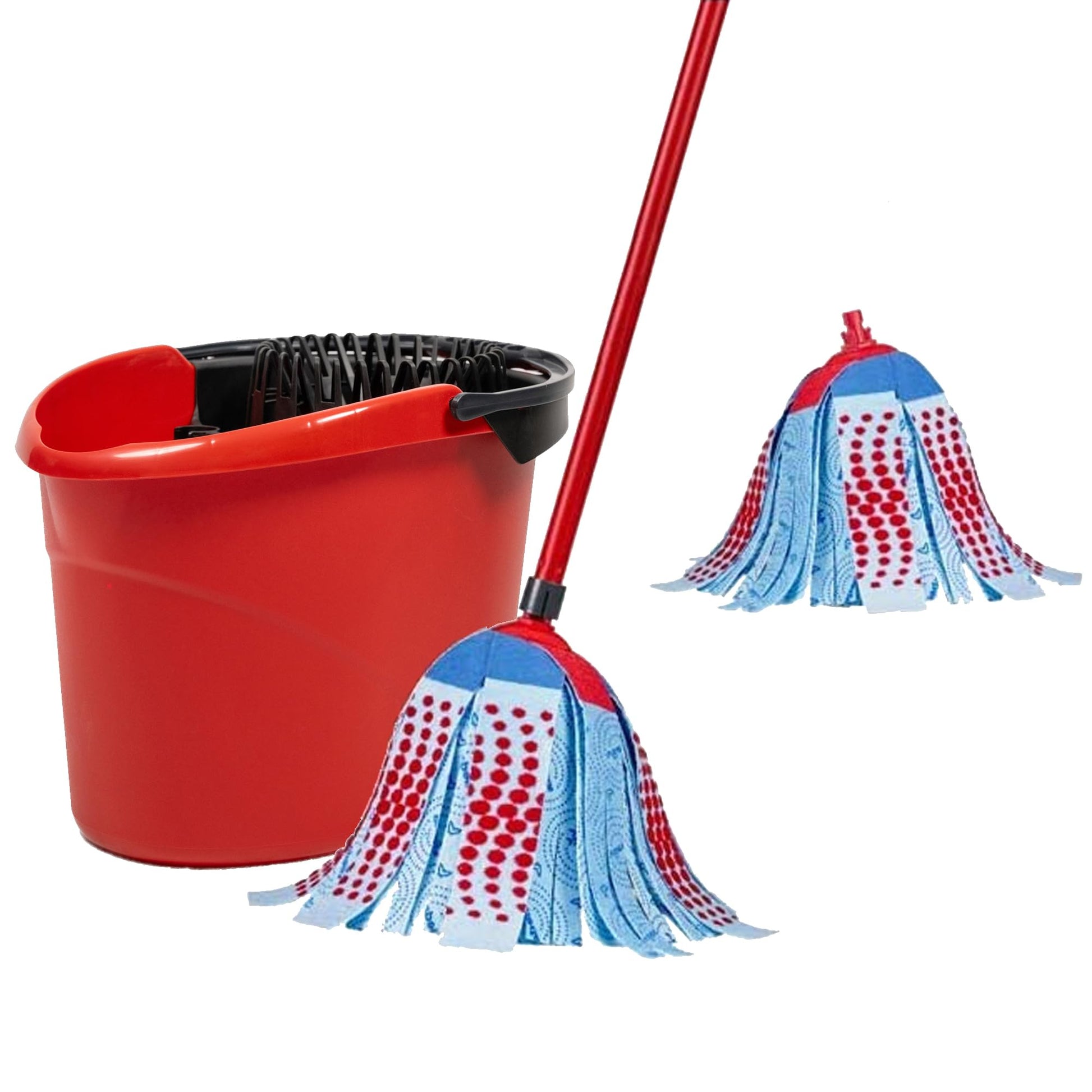 Vileda Super Twist 3-Action XL Mop and Bucket System with 1 Extra Refill | String Mops | Perfect Mop for Floors| Machine Washable Mop Head| Easy Wringing Vileda
