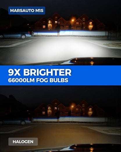 Marsauto H11 9005 LED Headlight Bulbs Kit, 66000LM Super Bright, H11/H9/H8 9005/HB3 LED Headlight Bulbs Combo, 6000K Cool White, 3 Mins Plug and Play Bulbs Combo, IP68, Pack of 4