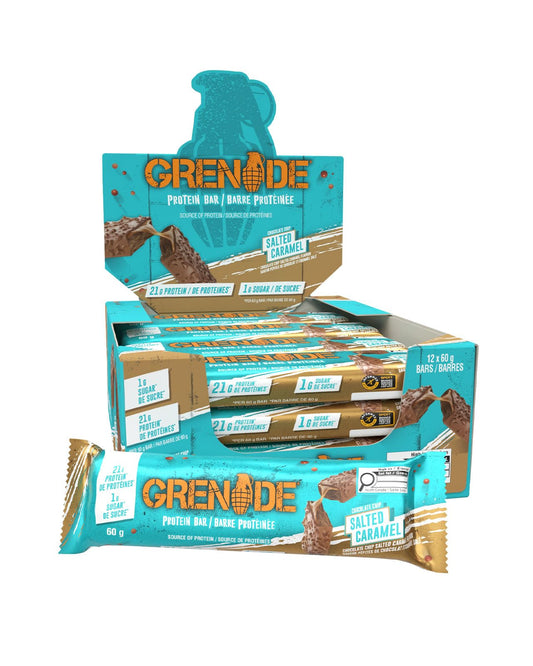 Grenade Carb Killa High Protein Bar - Chocolate Chip Salted Caramel, 12 Pack (60g each)