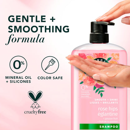 Herbal Essences Rose Hips and Passionfruit Smooth and Shine Shampoo and Conditioner Set, 865 mL Each Herbal Essences