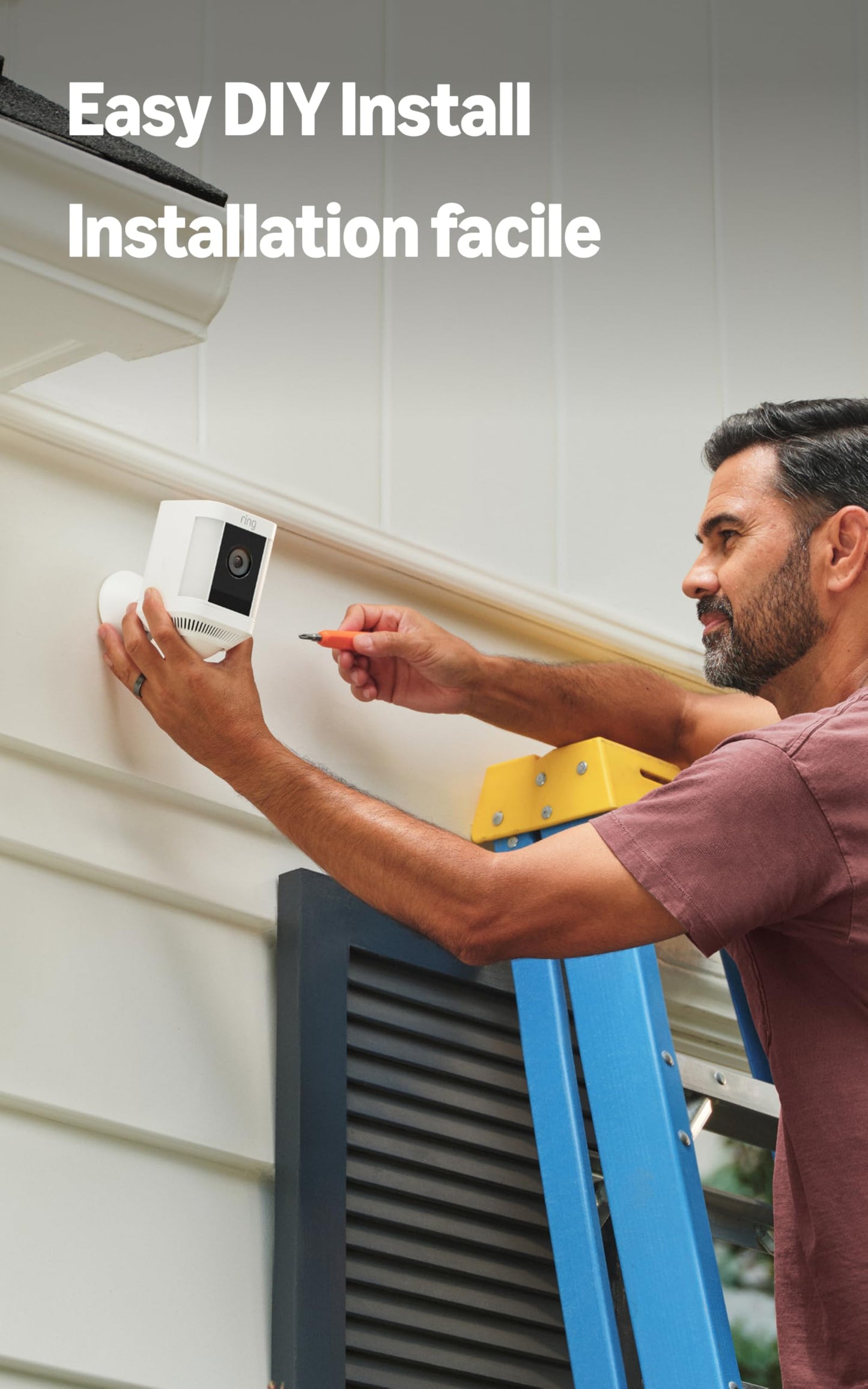 Ring Spotlight Cam Plus, Plug-in | Two-Way Talk, Colour Night Vision, and Security Siren - Black