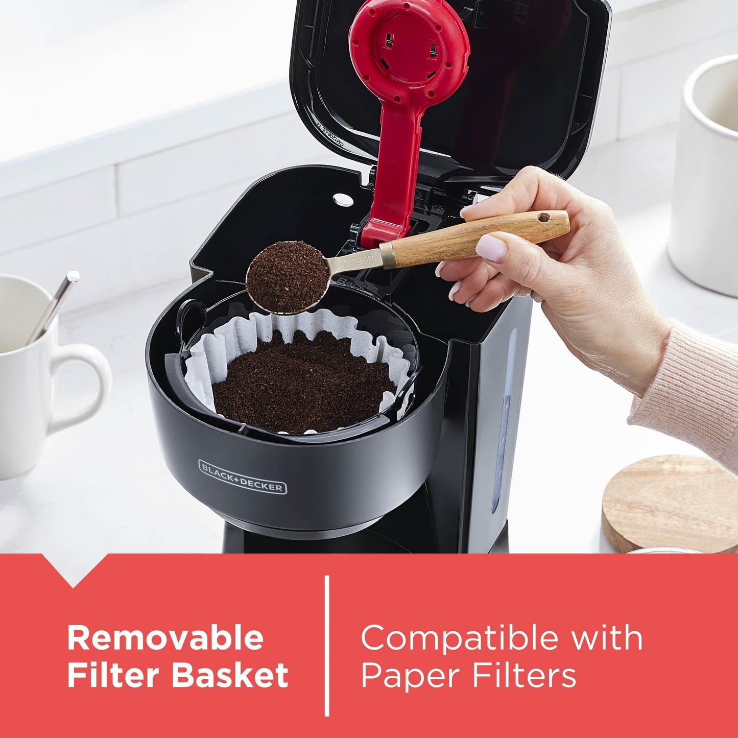 BLACK+DECKER 12-Cup Coffee Maker with Easy On/Off Switch, Easy Pour, Non-Drip Carafe with Removable Filter Basket, Black - Available at All In One Marketplace Canada
