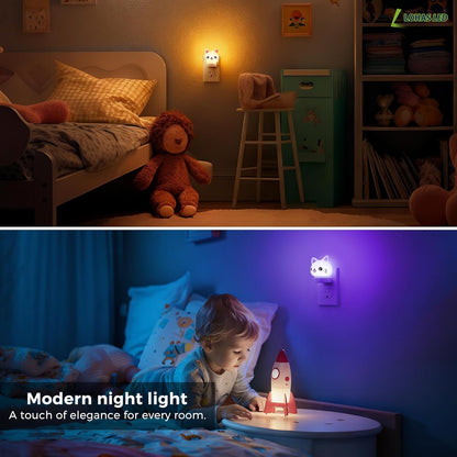 L LOHAS LED Plug in Night Light for Kids, RGB Cat Nightlight 🍁 All In One Marketplace Canada