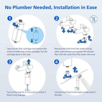PHILIPS Shower Filter, Reduces Chlorine & Heavy Metals, AWP1775CH/37 PHILIPS