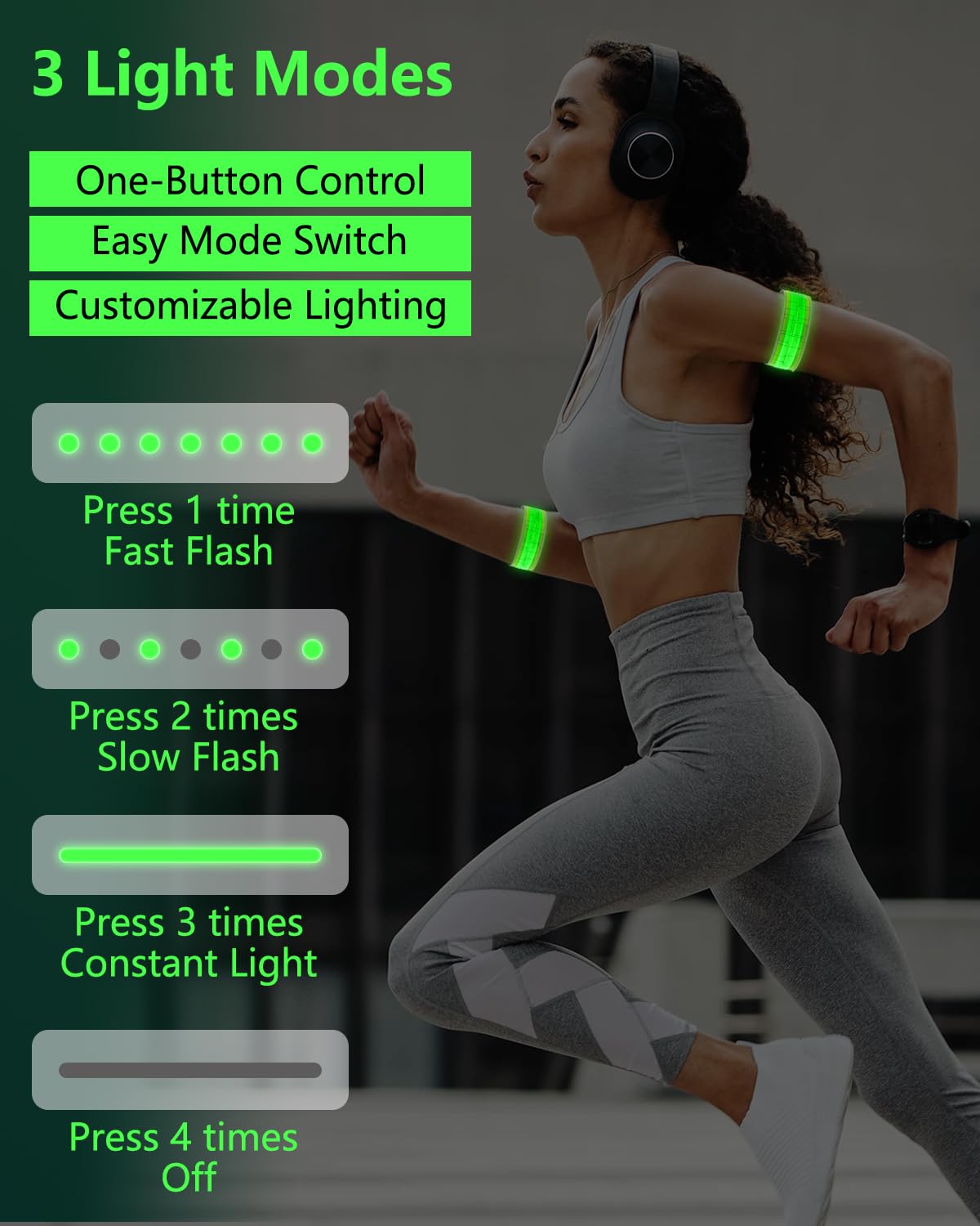 Gelapa 2 Pack Running Lights for Runners, LED Reflective Arm Bands Recharge 🍁 All In One Marketplace Canada