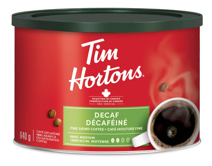 Tim Hortons Decaf Medium Roast Fine Grind Coffee, 640g
